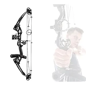 Rochan compound bow package with Dyneema bowstring and 310 FPS IBO speed