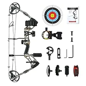 Ghost Hand camo compound bow set for adults and teens with adjustable draw weight
