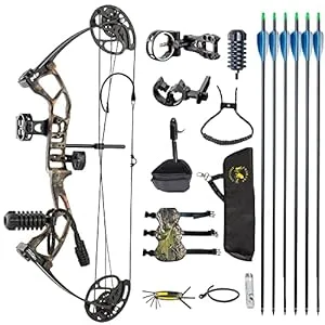 TOPOINT ARCHERY M2 junior compound bow package with accessories and carbon arrows