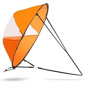 VGEBY foldable wind paddle kayak sail with transparent viewing window