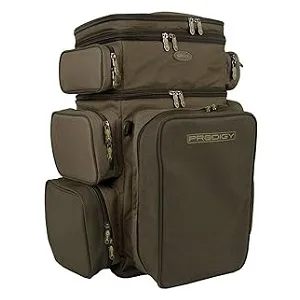Greys Prodigy tackle fishing backpack with multiple storage compartments for anglers