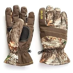 Mossy Oak Slim and Light Camo Hunting Gloves for Men