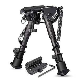 Zeadio 6-9 Inches Carbon Fiber Tactical Rifle Bipod for Hunting