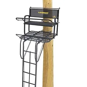 Rivers Edge LD202 flip-up mesh bench seat two-person ladder stand