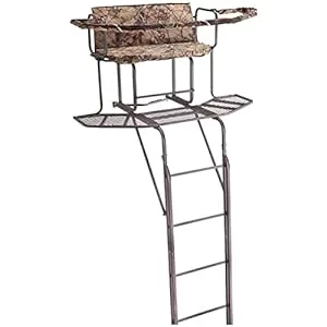 Guide Gear 20-foot two-man ladder stand with built-in hunting blind