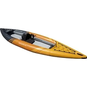 Aquaglide Deschutes 130 inflatable kayak for solo fishing and easy transport with durable construction