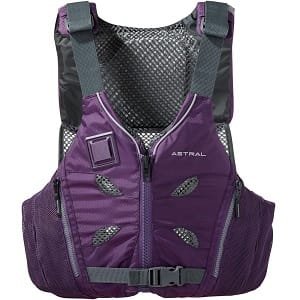 Astral V-Eight PFD with breathable mesh for kayak fishing