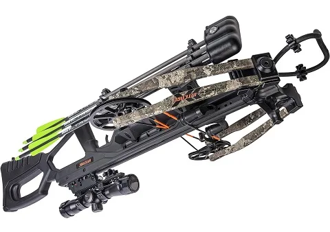 BearX Intense Ready-to-Shoot Crossbow Package with illuminated scope and quiver