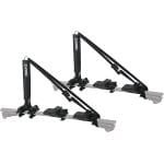 GYMAX 2-Pair Universal Kayak Roof Rack J-Bar Carrier | Fits SUV, Van Crossbars, Includes Straps & Foam Pads For Kayaks, SUPs, Canoes
