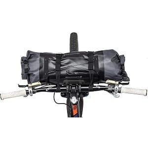 Blackburn Outpost Elite bike handlebar bag, large 14L waterproof dry bag system for bikepacking and adventure cycling