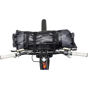 Blackburn Outpost Elite bike handlebar bag, large 14L waterproof dry bag system for bikepacking and adventure cycling