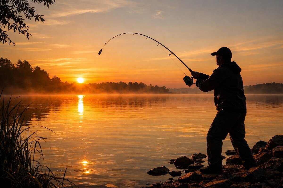 Best time to fish in a lake early morning