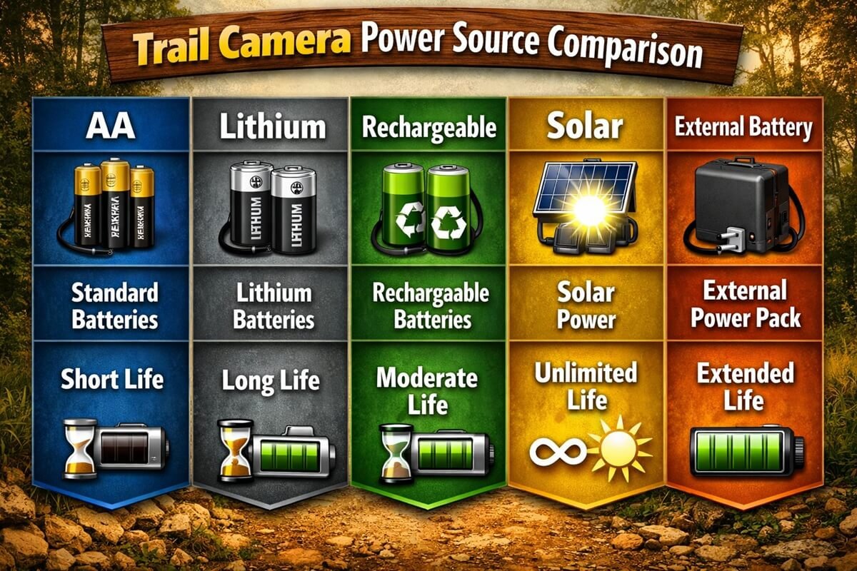 Trail camera battery options compared 