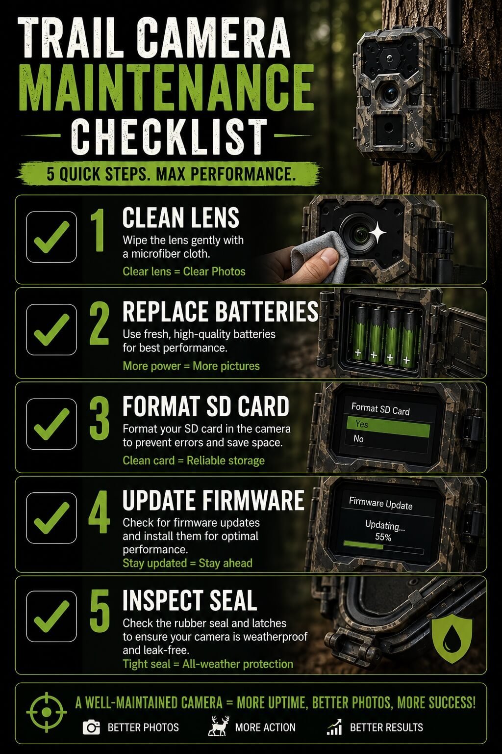 How a trail camera detects movement and captures wildlife