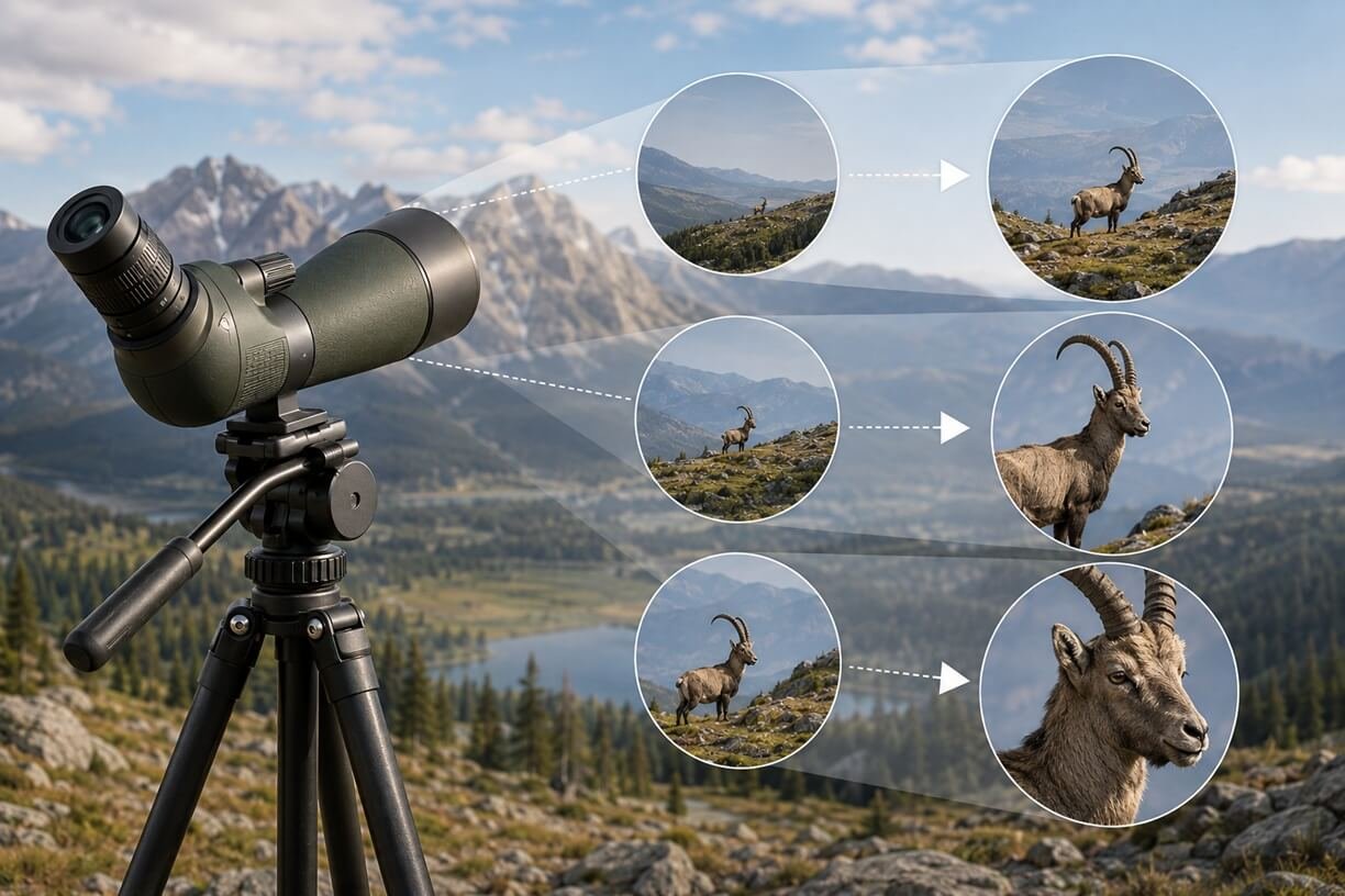 Spotting scope magnification and objective size explained